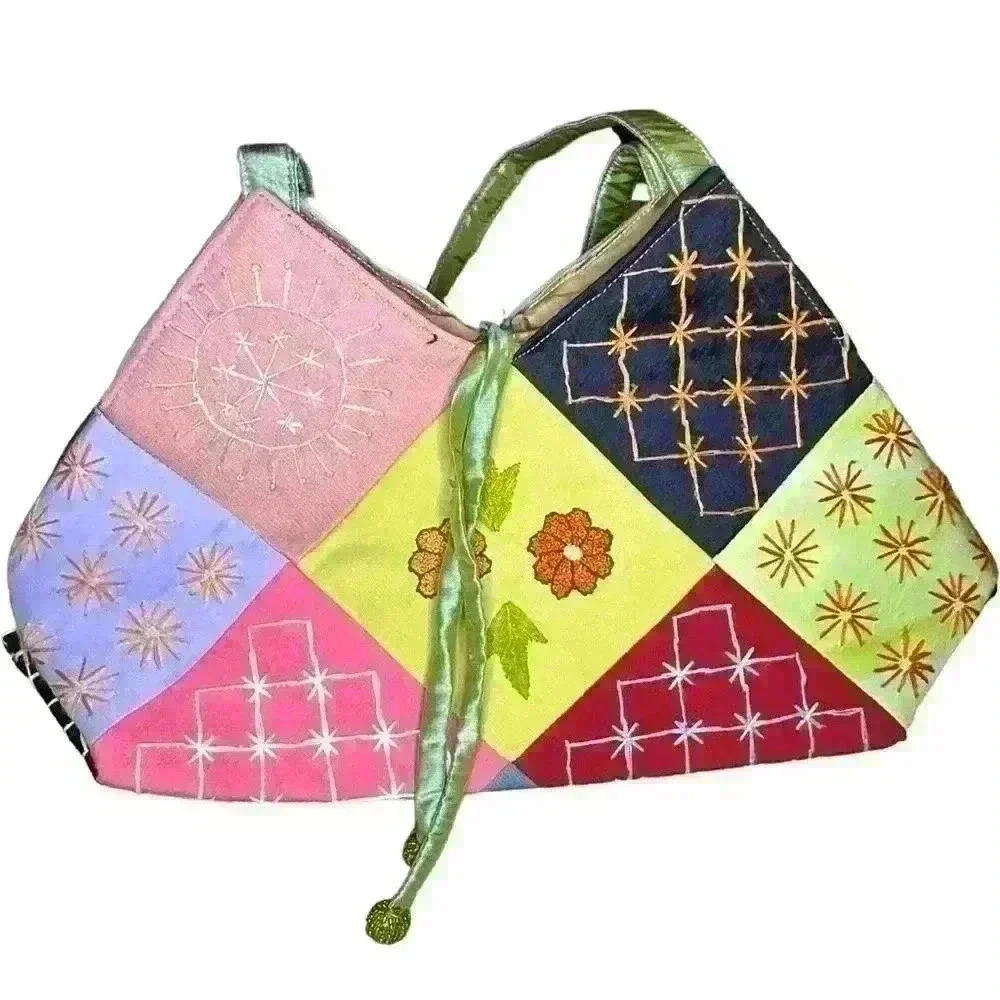Boho Style Embroidered Patchwork Purse - image 3
